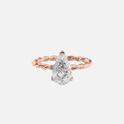  The Alice Pear Lab Diamond Ring 14k Rose Gold 001