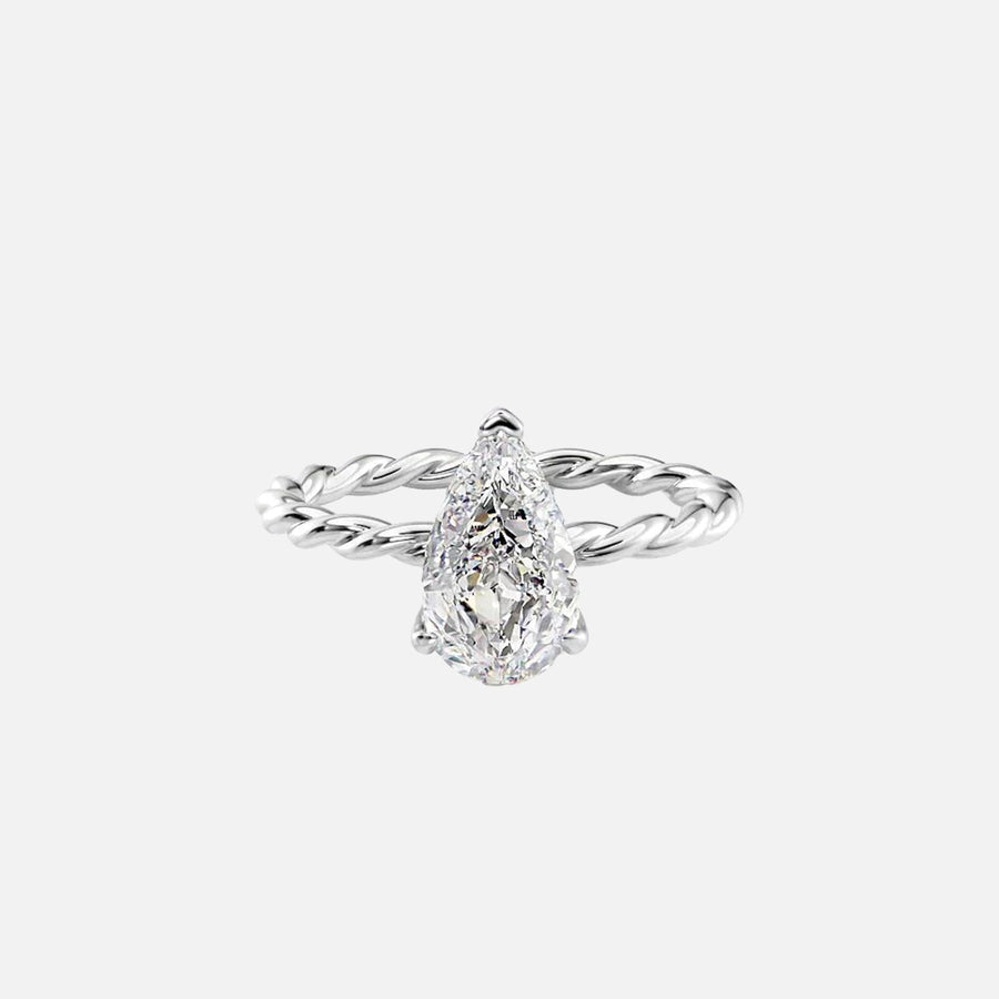  The Alice Pear Lab Diamond Ring 14k White Gold 001