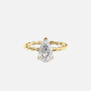  The Alice Pear Lab Diamond Ring 18k Yellow Gold 001