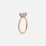  The Alice Princess Lab Diamond Ring 14k Rose Gold 002