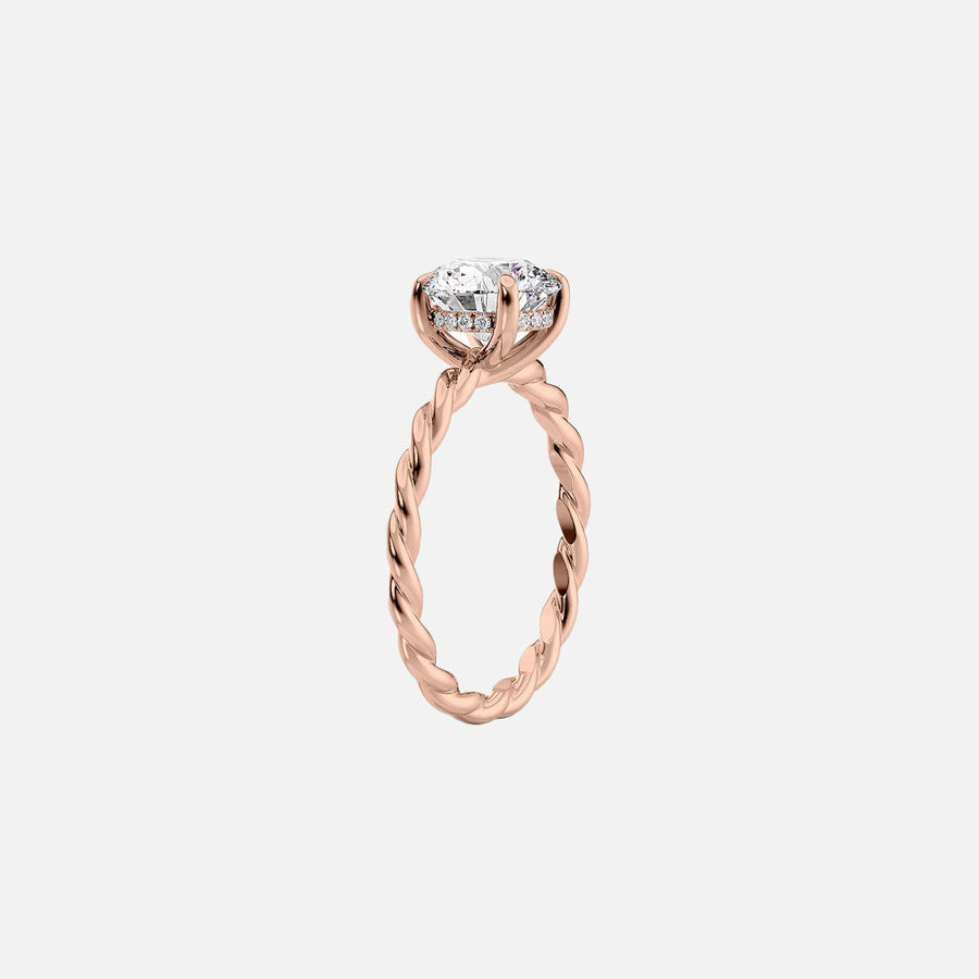  The Alice Princess Lab Diamond Ring 14k Rose Gold 002