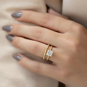  The Alice Princess Lab Diamond Ring 14k Yellow Gold 003
