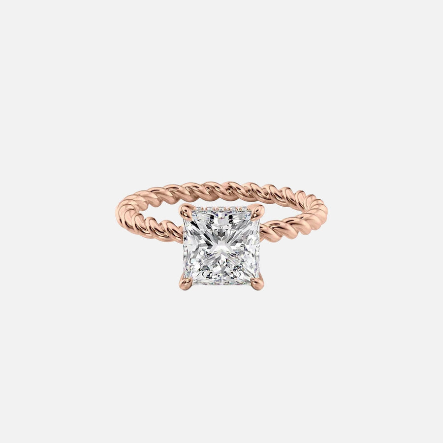  The Alice Princess Lab Diamond Ring 18k Rose Gold 001