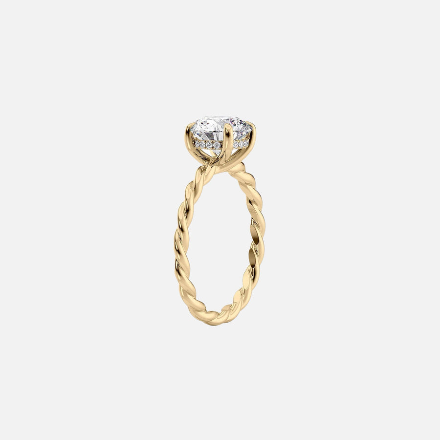  The Alice Princess Lab Diamond Ring 18k Yellow Gold 002