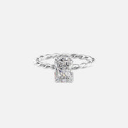 The Alice Radiant Lab Diamond Ring 14k White Gold 001