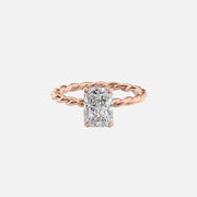 The Alice Radiant Lab Diamond Ring 18k Rose Gold 001