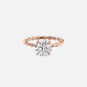  The Alice Round Lab Diamond Ring 14k Rose Gold 001