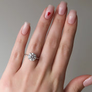  The Alice Round Lab Diamond Ring 14k White Gold 003