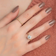  The Alice Round Lab Diamond Ring 18k Yellow Gold 003