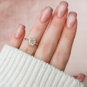  The Aline Cushion Moissanite Ring 18k Yellow Gold 003