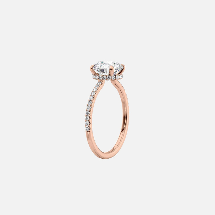 The Aline Oval Moissanite Ring 14k Rose Gold 002