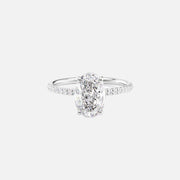  The Aline Oval Moissanite Ring 14k White Gold 001