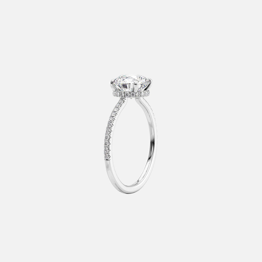  The Aline Oval Moissanite Ring 14k White Gold 002