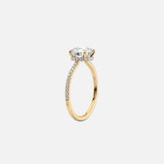  The Aline Oval Moissanite Ring 14k Yellow Gold 002