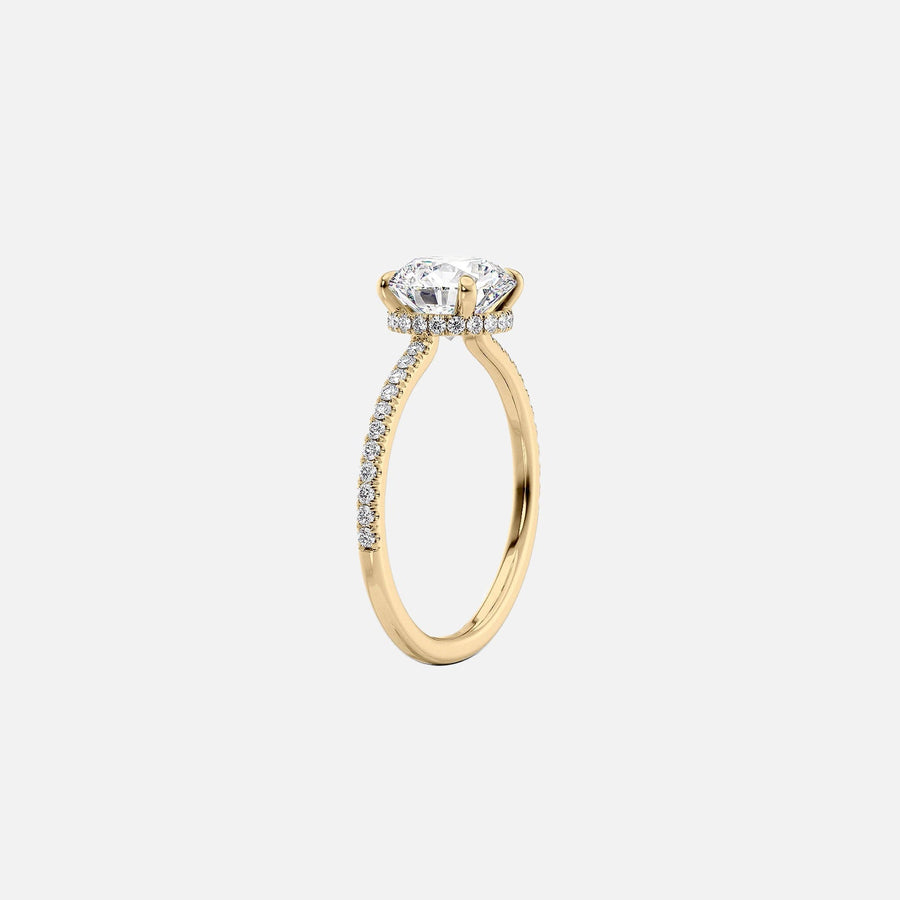  The Aline Oval Moissanite Ring 14k Yellow Gold 002