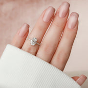 The Aline Oval Moissanite Ring 14k Yellow Gold 003