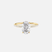  The Aline Oval Moissanite Ring 18k Yellow Gold 001