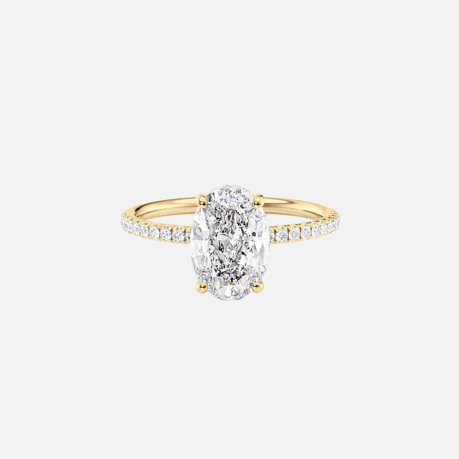  The Aline Oval Moissanite Ring 18k Yellow Gold 001
