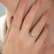  The Aline Princess Moissanite Ring 14k White Gold 003