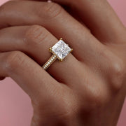  The Aline Princess Moissanite Ring 18k Yellow Gold 005 Final