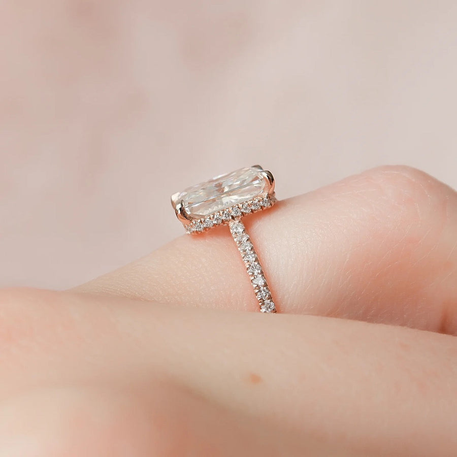  The Aline Radiant Lab Diamond Ring 14k Rose Gold 004 Final