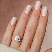  The Aline Round Moissanite Ring 14k Rose Gold 003