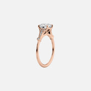  The Amber Pear Moissanite Ring 14k Rose Gold 002
