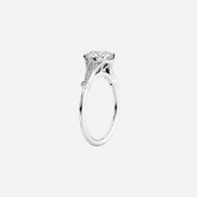  The Amber Pear Moissanite Ring 18k White Gold 002