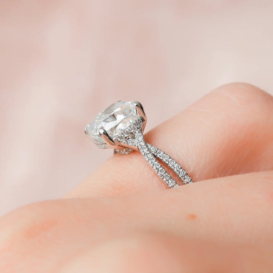  The Angelina Cushion Moissanite Ring 14k White Gold 004 Final