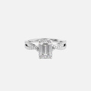 The Angelina Emerald Lab Diamond Ring 18k White Gold 001