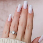  The Angelina Oval Moissanite Ring 14k White Gold 003
