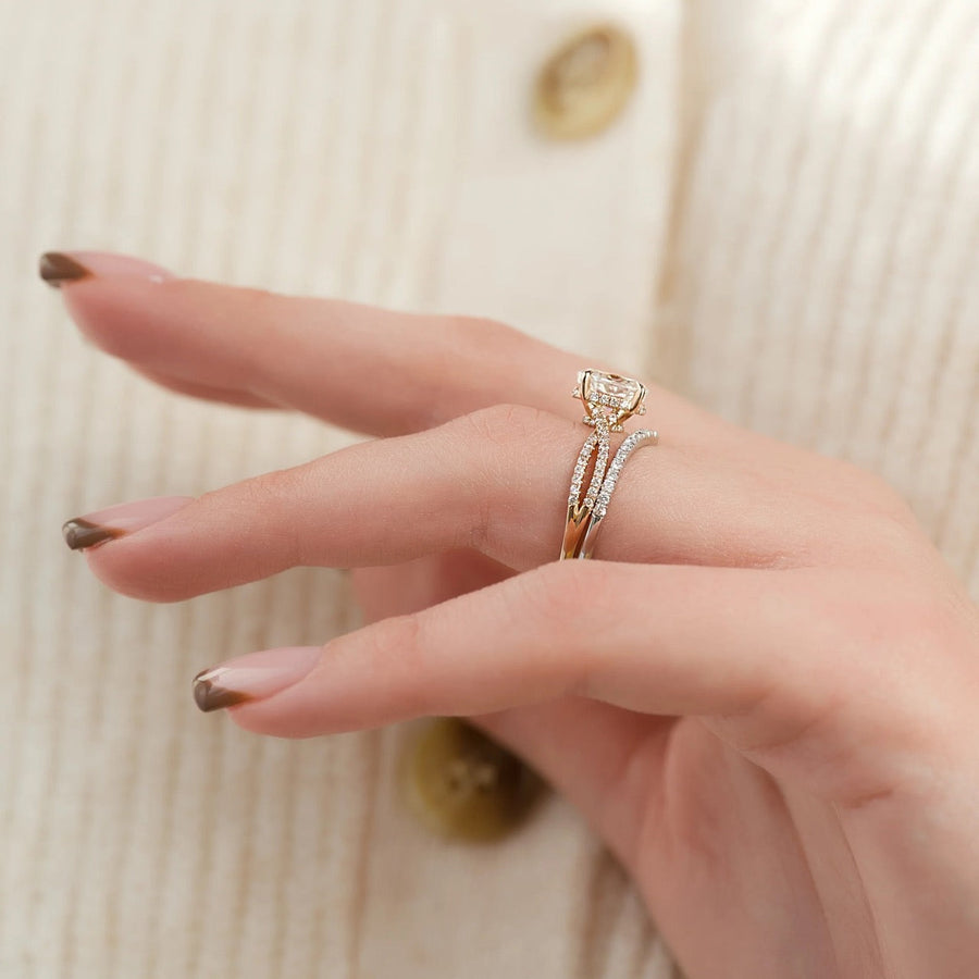  The Angelina Oval Moissanite Ring 18k Rose Gold 004 Final