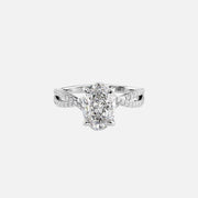  The Angelina Oval Moissanite Ring 18k White Gold 001