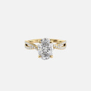  The Angelina Oval Moissanite Ring 18k Yellow Gold 001
