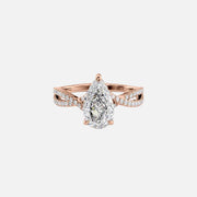  The Angelina Pear Lab Diamond Ring 14k Rose Gold 001