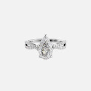  The Angelina Pear Lab Diamond Ring 14k White Gold 001