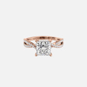  The Angelina Princess Moissanite Ring 14k Rose Gold 001