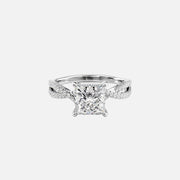  The Angelina Princess Moissanite Ring 14k White Gold 001