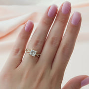  The Angelina Princess Moissanite Ring 18k Yellow Gold 003