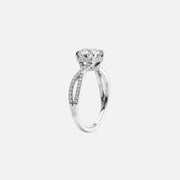  The Angelina Round Lab Diamond Ring 14k White Gold 002