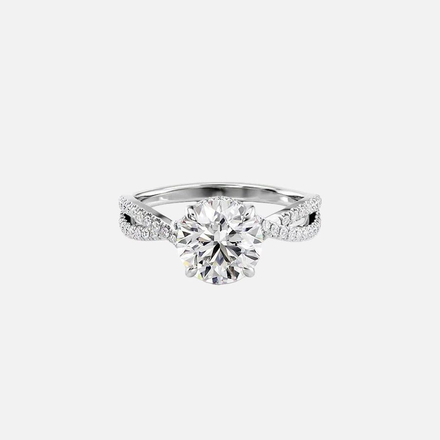  The Angelina Round Lab Diamond Ring 18k White Gold 001
