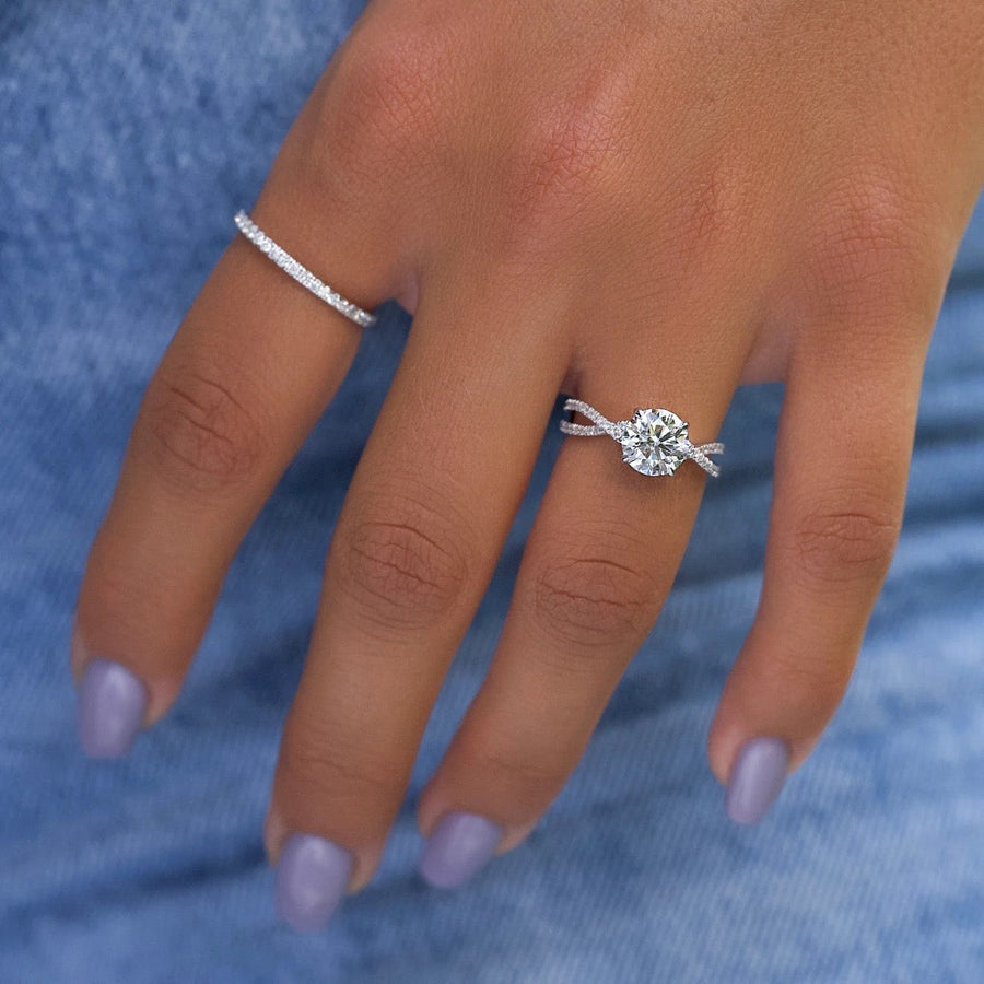  The Angelina Round Lab Diamond Ring 18k White Gold 003