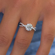  The Angelina Round Lab Diamond Ring 18k White Gold 004