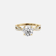  The Angelina Round Lab Diamond Ring 18k Yellow Gold 001