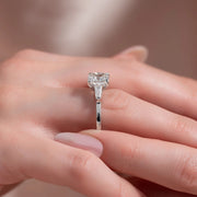  The Baguettes Megan Cushion Lab Diamond Ring 18k White Gold 004 Final