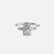  The Baguettes Megan Radiant Lab Diamond Ring 18k White Gold 001
