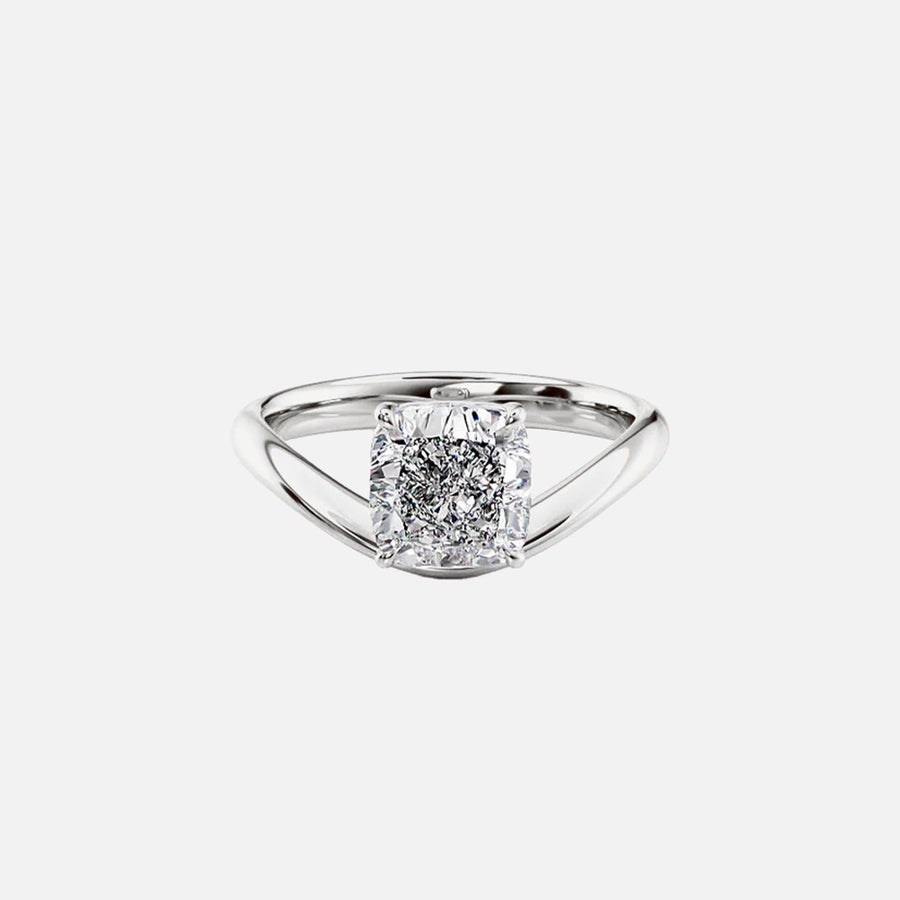  The Berta Cushion Lab Diamond Ring 14k White Gold 001