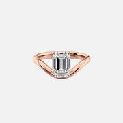  The Berta Emerald Lab Diamond Ring 14k Rose Gold 001