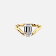 The Berta Emerald Lab Diamond Ring 14k Yellow Gold 001
