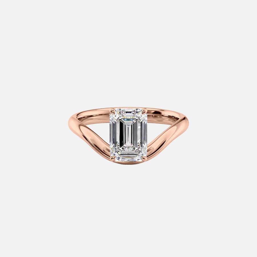  The Berta Emerald Lab Diamond Ring 18k Rose Gold 001
